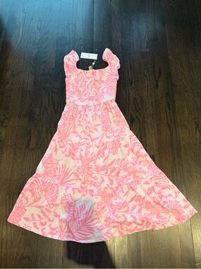 Lilly Pulitzer Pink Floral Tiered Sundress for Girls